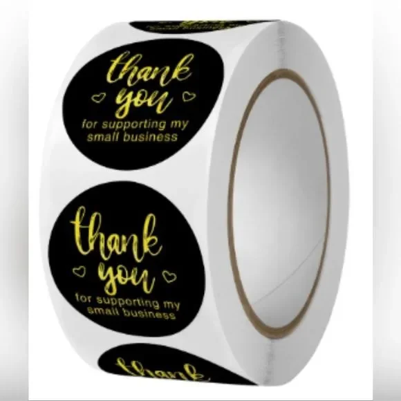 thank you for supporting my small business sticker | 1 in round pack - Picture 3 of 5